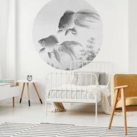 WALLART Fototapete Two Goldfish Rund 190 cm - 