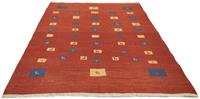 Morgenland Wollteppich Gabbeh Teppich handgeknüpft rot, rechteckig, 18 mm Höhe, handgeknüpft