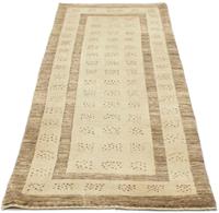 Morgenland Wollteppich Gabbeh Teppich handgeknüpft beige, rechteckig, 18 mm Höhe, handgeknüpft