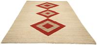 Morgenland Wollteppich Gabbeh Teppich handgeknüpft beige, rechteckig, 18 mm Höhe, handgeknüpft