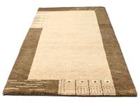 Morgenland Wollteppich Gabbeh Teppich handgeknüpft beige, rechteckig, 18 mm Höhe, handgeknüpft