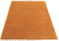 Morgenland Wollteppich Gabbeh Teppich handgeknüpft gold, rechteckig, 18 mm Höhe, handgeknüpft