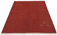 Morgenland Wollteppich Gabbeh Teppich handgeknüpft rot, rechteckig, 18 mm Höhe, handgeknüpft