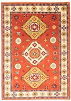 Morgenland Wollteppich Kazak Teppich handgeknüpft orange, rechteckig, 18 mm Höhe