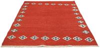 Morgenland Wollteppich Gabbeh Teppich handgeknüpft rot, rechteckig, 18 mm Höhe, handgeknüpft