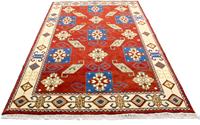 Morgenland Wollteppich Kazak Teppich handgeknüpft rot, rechteckig, 18 mm Höhe