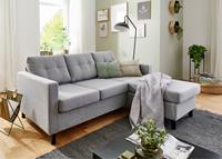 ATLANTIC home collection Hoekbank Tea L-vorm Hoekbank, vrij plaatsbaar en récamier aan beide kanten te monteren