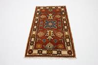 Morgenland Wollteppich Kazak Teppich handgeknüpft braun, rechteckig, 8 mm Höhe