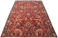 Theko Wollteppich Saharna 6650, rechteckig, 10 mm Höhe, reine Wolle, Orient-Optik, mit Fransen, Wohnzimmer