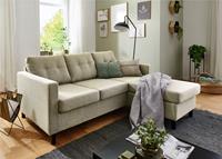 Atlantic Home Collection 3-Sitzer, Ecksofa, frei im Raum stellbar und Recamiere beidseitig montierbar