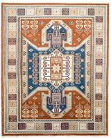 Morgenland Wollteppich Kazak Teppich handgeknüpft beige, rechteckig, 18 mm Höhe