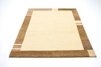 Morgenland Wollteppich Gabbeh Teppich handgeknüpft beige, rechteckig, 18 mm Höhe, handgeknüpft