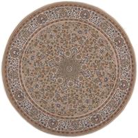 Theko Wollteppich Dolna - 859, rund, 10 mm Höhe, Kurzflor, reine Wolle, Orient-Optik, ideal im Wohnzimmer & Schlafzimmer