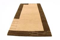 Wollteppich Gabbeh Teppich handgeknüpft beige, morgenland, rechteckig, Höhe: 18 mm, handgeknüpft