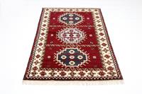 Morgenland Wollteppich Kazak Teppich handgeknüpft rot, rechteckig, 8 mm Höhe