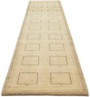 Morgenland Wollteppich Gabbeh Teppich handgeknüpft naturweiß, rechteckig, 18 mm Höhe, handgeknüpft