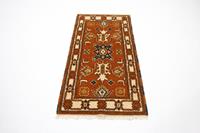 Morgenland Wollteppich Kazak Teppich handgeknüpft braun, rechteckig, 8 mm Höhe