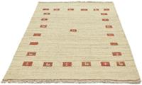 Morgenland Wollteppich Gabbeh Teppich handgeknüpft beige, rechteckig, 18 mm Höhe, handgeknüpft