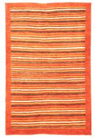 Morgenland Wollteppich Gabbeh Teppich handgeknüpft rot, rechteckig, 18 mm Höhe, handgeknüpft