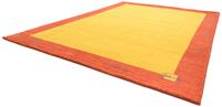 Morgenland Wollteppich Gabbeh Teppich handgewebt gold, rechteckig, 8 mm Höhe, Kurzflor