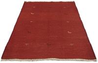 Morgenland Wollteppich Gabbeh Teppich handgeknüpft rot, rechteckig, 18 mm Höhe, handgeknüpft