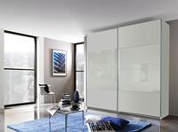 Rauch Orange Schwebetürenschrank Quadra, mit Glaselementen