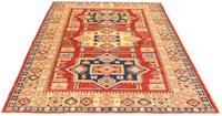 Morgenland Wollteppich Kazak Teppich handgeknüpft rot, rechteckig, 7 mm Höhe