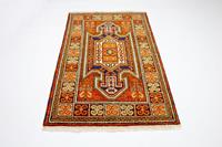 Morgenland Wollteppich Kazak Teppich handgeknüpft orange, rechteckig, 8 mm Höhe