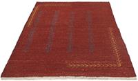 Morgenland Wollteppich Gabbeh Teppich handgeknüpft rot, rechteckig, 18 mm Höhe, handgeknüpft