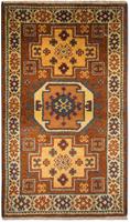 Morgenland Wollteppich Kazak Teppich handgeknüpft braun, rechteckig, 8 mm Höhe