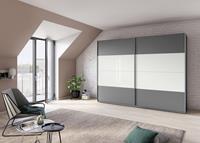 Rauch Orange Schwebetürenschrank Quadra, mit Glaselementen