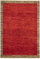 Morgenland Wollteppich Gabbeh Teppich handgeknüpft rot, rechteckig, 18 mm Höhe, handgeknüpft