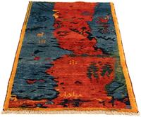 Morgenland Wollteppich Gabbeh Teppich handgeknüpft rot, rechteckig, 18 mm Höhe, handgeknüpft