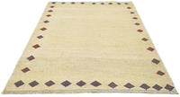 Morgenland Wollteppich Gabbeh Teppich handgeknüpft beige, rechteckig, 18 mm Höhe, handgeknüpft
