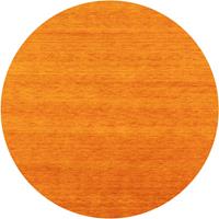 Morgenland Wollteppich Gabbeh Teppich handgewebt orange, quadratisch, 8 mm Höhe, Kurzflor