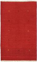 Morgenland Wollteppich Gabbeh Teppich handgeknüpft rot, rechteckig, 18 mm Höhe, handgeknüpft