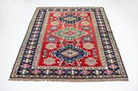Morgenland Wollteppich Kazak Teppich handgeknüpft rot, rechteckig, 7 mm Höhe