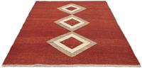 Morgenland Wollteppich Gabbeh Teppich handgeknüpft rot, rechteckig, 18 mm Höhe, handgeknüpft