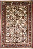 Morgenland Wollteppich Sarough Teppich handgeknüpft beige, rechteckig, 9 mm Höhe