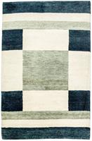 Morgenland Wollteppich Gabbeh Teppich handgeknüpft grün, rechteckig, 8 mm Höhe, handgeknüpft