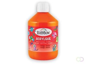 Rainbow acrylverf, flacon van 500 ml, oranje