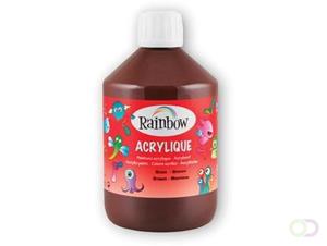 Rainbow acrylverf, flacon van 500 ml, bruin