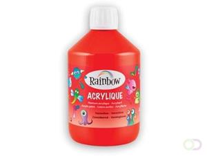 Rainbow acrylverf, flacon van 500 ml, vermiljoen