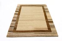 Morgenland Wollteppich Gabbeh Teppich handgeknüpft beige, rechteckig, 18 mm Höhe, handgeknüpft