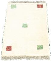 Morgenland Wollteppich Gabbeh Teppich handgeknüpft beige, rechteckig, 14 mm Höhe, handgeknüpft