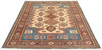 Morgenland Wollteppich Kazak Teppich handgeknüpft beige, rechteckig, 7 mm Höhe