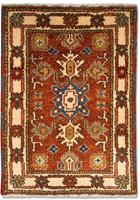 Morgenland Wollteppich Kazak Teppich handgeknüpft orange, rechteckig, 8 mm Höhe