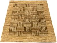 Morgenland Wollteppich Gabbeh Teppich handgeknüpft natur, rechteckig, 18 mm Höhe, handgeknüpft