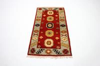 Morgenland Wollteppich Kazak Teppich handgeknüpft rot, rechteckig, 8 mm Höhe