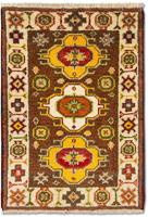 morgenland Wollteppich "Kazak Teppich handgeknüpft braun", rechteckig